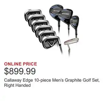 Costco Callaway Edge 10-piece Men's Graphite Golf Set, Right Handed offer