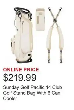 Costco Sunday Golf Pacific 14 Club Golf Stand Bag With 6 Can Cooler offer