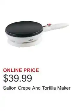 Costco Salton Crepe And Tortilla Maker offer