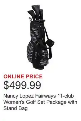 Costco Nancy Lopez Fairways 11-club Women's Golf Set Package with Stand Bag offer