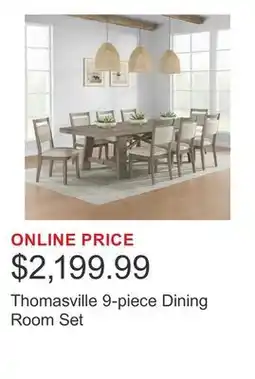 Costco Thomasville 9-piece Dining Room Set offer