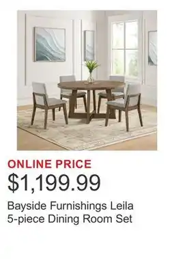 Costco Bayside Furnishings Leila 5-piece Dining Room Set offer