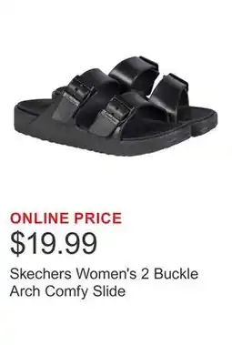 Costco Skechers Women's 2 Buckle Arch Comfy Slide offer