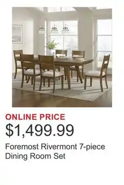 Costco Foremost Rivermont 7-piece Dining Room Set offer