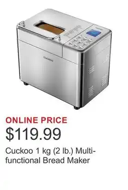 Costco Cuckoo 1 kg (2 lb.) Multi-functional Bread Maker offer