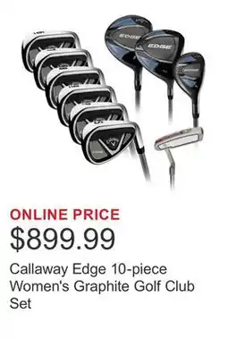 Costco Callaway Edge 10-piece Women's Graphite Golf Club Set offer