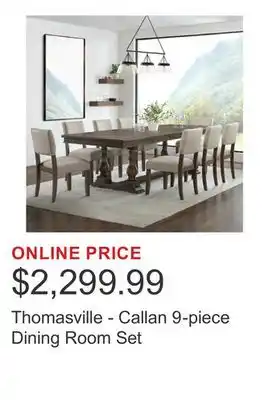 Costco Thomasville - Callan 9-piece Dining Room Set offer