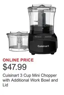 Costco Cuisinart 3 Cup Mini Chopper with Additional Work Bowl and Lid offer