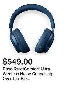 Newegg Bose QuietComfort Ultra Wireless Noise Cancelling Over-the-Ear Headphones - Lunar Blue offer