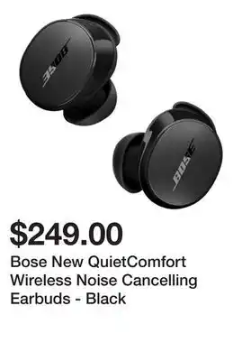 Newegg Bose New QuietComfort Wireless Noise Cancelling Earbuds - Black offer