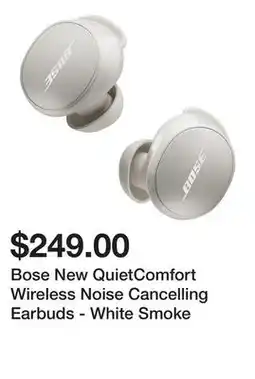 Newegg Bose New QuietComfort Wireless Noise Cancelling Earbuds - White Smoke offer