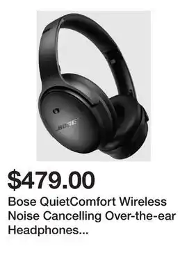 Newegg Bose QuietComfort Wireless Noise Cancelling Over-the-ear Headphones - Black offer