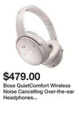 Newegg Bose QuietComfort Wireless Noise Cancelling Over-the-ear Headphones - White Smoke offer