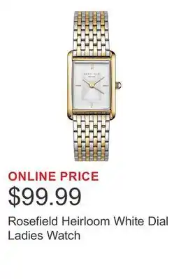 Costco Rosefield Heirloom White Dial Ladies Watch offer