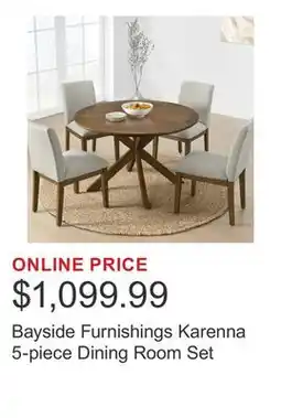 Costco Bayside Furnishings Karenna 5-piece Dining Room Set offer