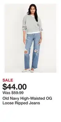 Old Navy Old Navy High-Waisted OG Loose Ripped Jeans offer