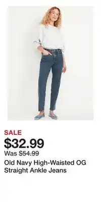 Old Navy Old Navy High-Waisted OG Straight Ankle Jeans offer