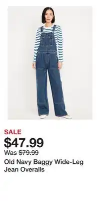 Old Navy Old Navy Baggy Wide-Leg Jean Overalls offer