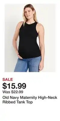 Old Navy Old Navy Maternity High-Neck Ribbed Tank Top offer