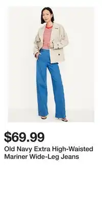 Old Navy Old Navy Extra High-Waisted Mariner Wide-Leg Jeans offer