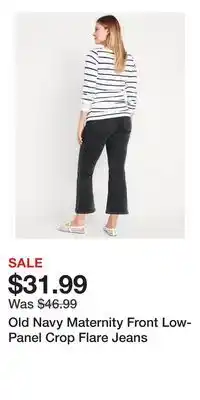 Old Navy Old Navy Maternity Front Low-Panel Crop Flare Jeans offer