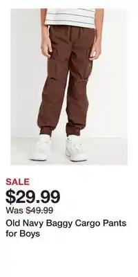 Old Navy Old Navy Baggy Cargo Pants for Boys offer