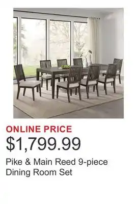 Costco Pike & Main Reed 9-piece Dining Room Set offer