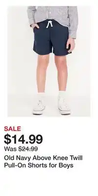 Old Navy Old Navy Above Knee Twill Pull-On Shorts for Boys offer