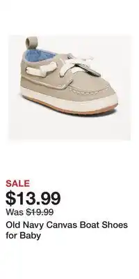 Old Navy Old Navy Canvas Boat Shoes for Baby offer