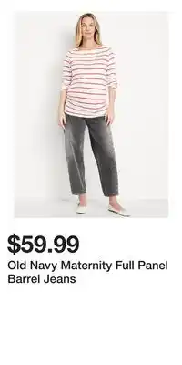 Old Navy Old Navy Maternity Full Panel Barrel Jeans offer