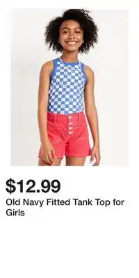 Old Navy Old Navy Fitted Tank Top for Girls offer