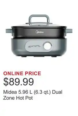 Costco Midea 5.96 L (6.3 qt.) Dual Zone Hot Pot offer