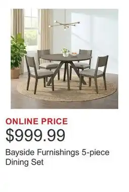 Costco Bayside Furnishings 5-piece Dining Set offer