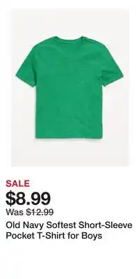 Old Navy Old Navy Softest Short-Sleeve Pocket T-Shirt for Boys offer