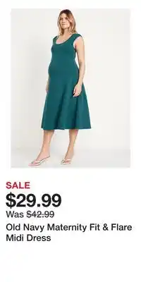 Old Navy Old Navy Maternity Fit & Flare Midi Dress offer