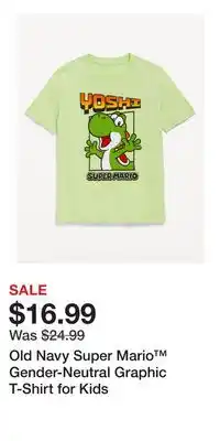 Old Navy Old Navy Super Mario Gender-Neutral Graphic T-Shirt for Kids offer