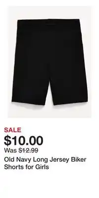 Old Navy Old Navy Long Jersey Biker Shorts for Girls offer