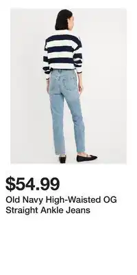 Old Navy Old Navy High-Waisted OG Straight Ankle Jeans offer