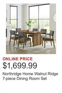 Costco Northridge Home Walnut Ridge 7-piece Dining Room Set offer