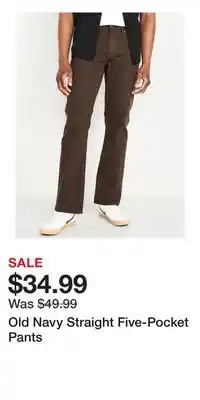 Old Navy Old Navy Straight Five-Pocket Pants offer