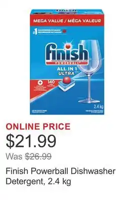 Costco Finish Powerball Dishwasher Detergent, 2.4 kg offer