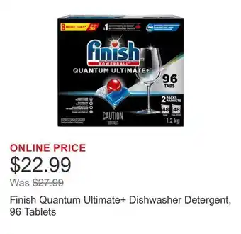 Costco Finish Quantum Ultimate+ Dishwasher Detergent, 96 Tablets offer