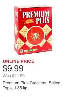 Costco Premium Plus Crackers, Salted Tops, 1.35 kg offer