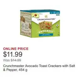 Costco Crunchmaster Avocado Toast Crackers with Salt & Pepper, 454 g offer