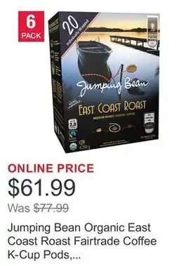 Costco Jumping Bean Organic East Coast Roast Fairtrade Coffee K-Cup Pods, 120-count offer