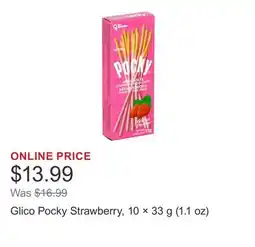 Costco Glico Pocky Strawberry, 10 × 33 g (1.1 oz) offer