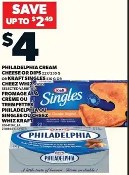 Loblaws Philadelphia cream cheese or dips offer