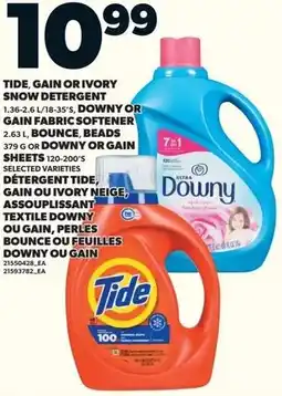 Loblaws Tide, gain or ivory snow detergent offer