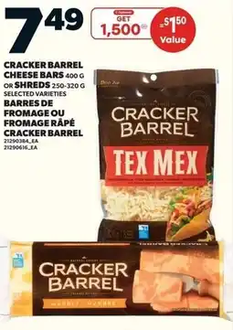 Loblaws Cracker barrel cheese bars offer