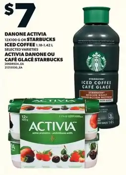 Loblaws Danone activia or starbucks iced coffee offer